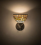 8"W Tiffany Turning Leaf Wall Sconce