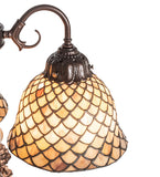 23"H Tiffany Fishscale 3 Lt Table Lamp
