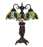 23"H Tiffany Honey Locust 3 Lt Table Lamp