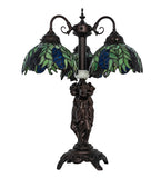 23"H Tiffany Honey Locust 3 Lt Table Lamp