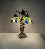 23"H Tiffany Honey Locust 3 Lt Table Lamp