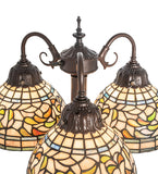 23"H Tiffany Turning Leaf 3 Lt Table Lamp