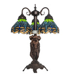 23"H Tiffany Hanginghead Dragonfly 3 Lt Table Lamp