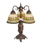 23"H Tiffany Roman 3 Lt Table Lamp