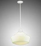 16"W Revival Schoolhouse W/Traditional Globe Pendant