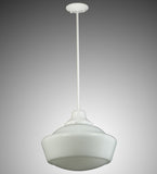 16"W Revival Schoolhouse W/Traditional Globe Pendant