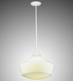 16"W Revival Schoolhouse W/Traditional Globe Pendant