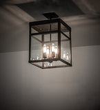 15"Sq Quadrato 4 Lt Semi-Flushmount