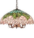 22"W Cabbage Rose Pendant