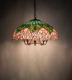 22"W Cabbage Rose Pendant