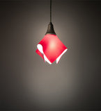 8"W Handkerchief Red Opal Pendant