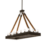 60"L Quadrato Alva 16 Lt Rope Pendant