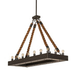 60"L Quadrato Alva 16 Lt Rope Pendant