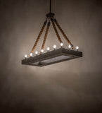 60"L Quadrato Alva 16 Lt Rope Pendant