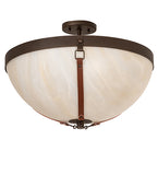 21"W Saddle Strap Semi-Flushmount