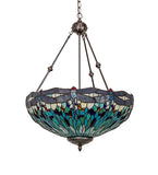 22"W Tiffany Hanginghead Dragonfly Inverted Pendant