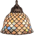 8"W Tiffany Fishscale Mini Pendant
