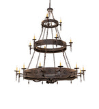 72"W Warwick 21 Lt Three Tier Chandelier
