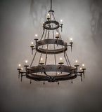 72"W Warwick 21 Lt Three Tier Chandelier