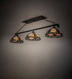 69"L Fleur-de-lis 3 Lt Oblong Pendant