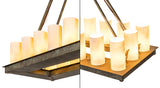 39"L Loxley 18 Lt Oblong Chandelier