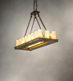 39"L Loxley 18 Lt Oblong Chandelier