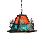 16"Sq Tall Pines Pendant