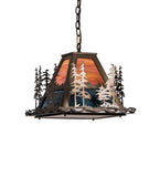 16"Sq Tall Pines Pendant