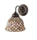 8"W Tiffany Fishscale Wall Sconce