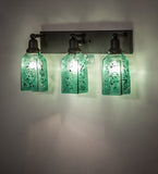 24"W Metro Fusion Seaglass 3 Lt Draped Vanity Light