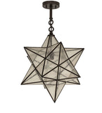 21"W Moravian Star Semi-Flushmount