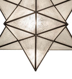 21"W Moravian Star Semi-Flushmount