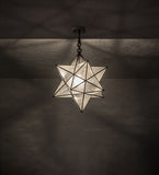 21"W Moravian Star Semi-Flushmount
