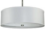 24" Wide Cilindro White Trilam Textrene Pendant