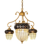 24"W Acorn 4 Lt Chandelier