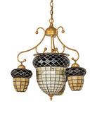 24"W Acorn 4 Lt Chandelier