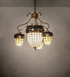 24"W Acorn 4 Lt Chandelier