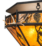 42"W Whispering Pines Semi-Flushmount