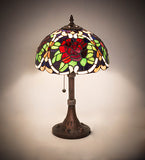 17"H Renaissance Rose Accent Lamp