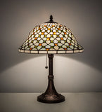 19"H Diamond & Jewel Table Lamp