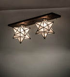 30"L Moravian Star 2 Lt Flushmount