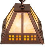 8"Sq Prairie Loft Mini Pendant