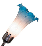 24"W Pink/Blue Tiffany Pond Lily 7 Lt Chandelier
