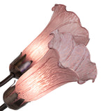 24"W Purple Tiffany Pond Lily 7 Lt Chandelier