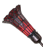 24"W Stained Glass Ruby Red  Pond Lily 7 Lt Chandelier
