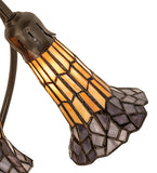 16"H Stained Glass Pond Lily 3 Lt Table Lamp