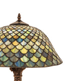 23"H Tiffany Fishscale Table Lamp