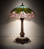 23"H Tiffany Cabbage Rose Table Lamp