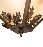 11"Sq Oak Leaf & Acorn Flushmount