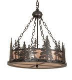 23"W Tall Pines Inverted Pendant